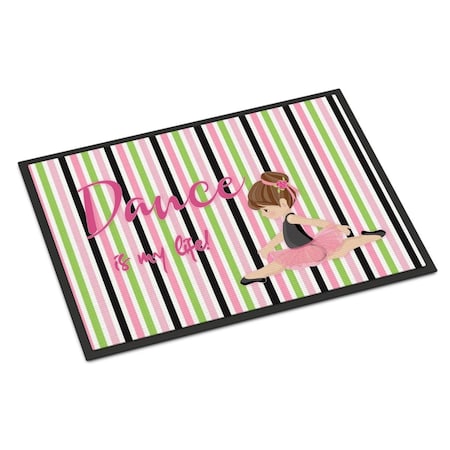 Carolines Treasures 18 x 27 in. Ballet Dance is My Life Brunette Indoor or Outdoor Mat BB5393MAT